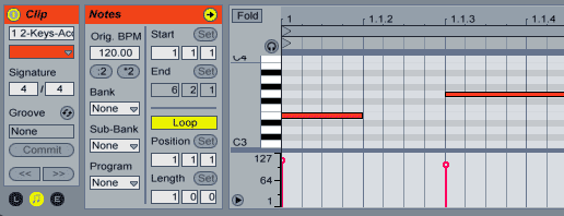 Clip View (MIDI)