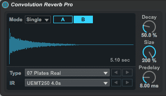 Convolution Reverb in Live 9 Suite