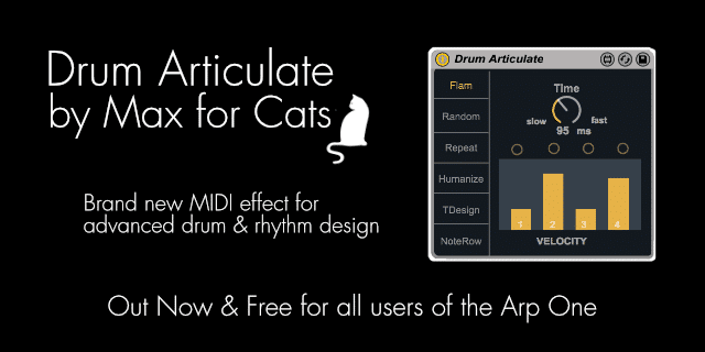 Drum Articulate by Max for Cats - New Max for Live Drum Design MIDI Effect 