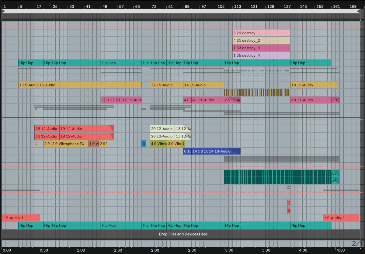 silent audio file ableton